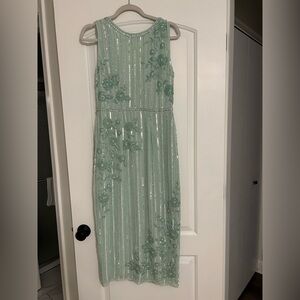 Mac Duggal Mint Green Dress with Beaded Detail